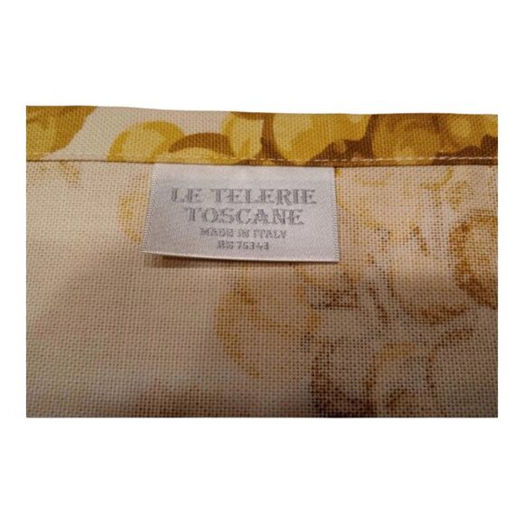 Le Telerie Toscane Gold Grapes Dinner Napkins Set of 4 Made in Italy - Picture 3 of 5